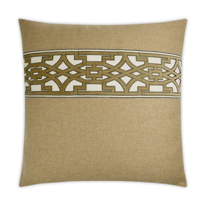 Lyon Saffron Brown Throw Pillow With Insert