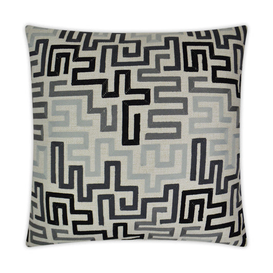 D.V. Kap Labyrinth Alloy Grey Throw Pillow Insert