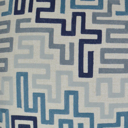 Labyrinth Indigo Blue Throw Pillow With Insert