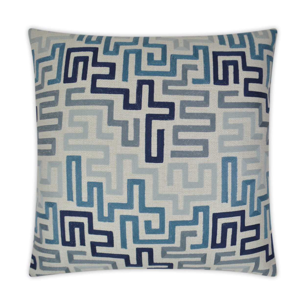 Labyrinth Indigo Blue Throw Pillow With Insert