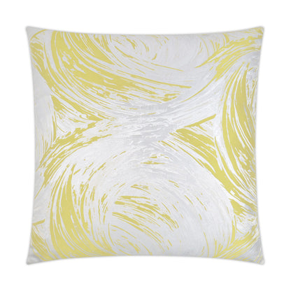 Tornado Citron Yellow Throw Pillow With Insert