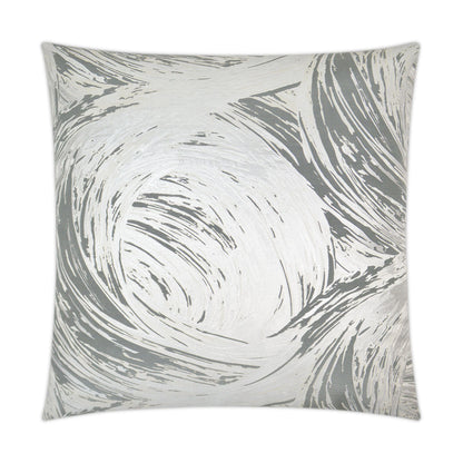 Tornado Pewter Grey Throw Pillow With Insert