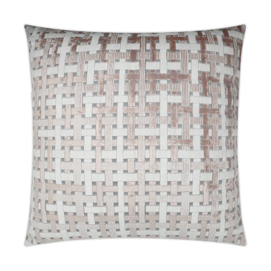 D.V. Kap Trellis Velvet Blush Grey Throw Pillow Insert