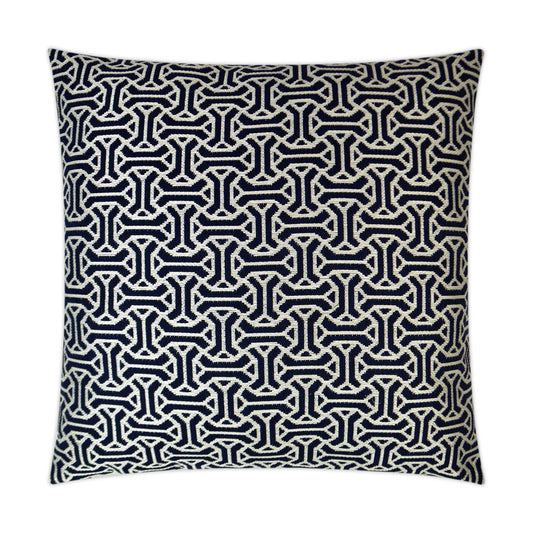 D.V. Kap Stoneking Navy Blue Throw Pillow With Insert