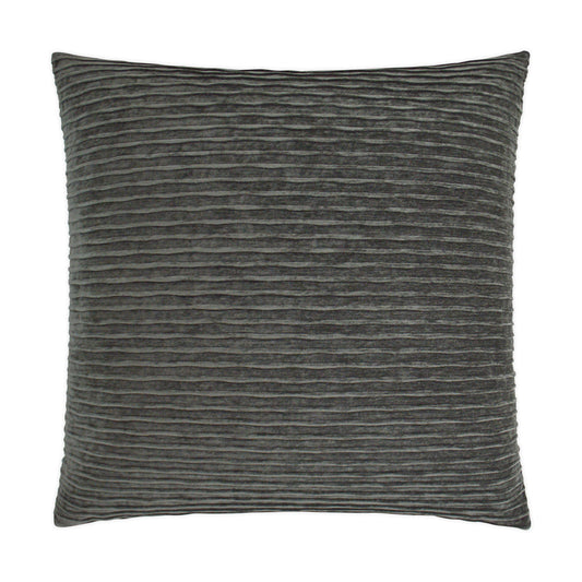 D.V. Kap Pleatte Grey Black Throw Pillow With Insert
