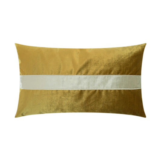D.V. Kap Iridescence Band Lumbar Citron Yellow Throw Pillow
