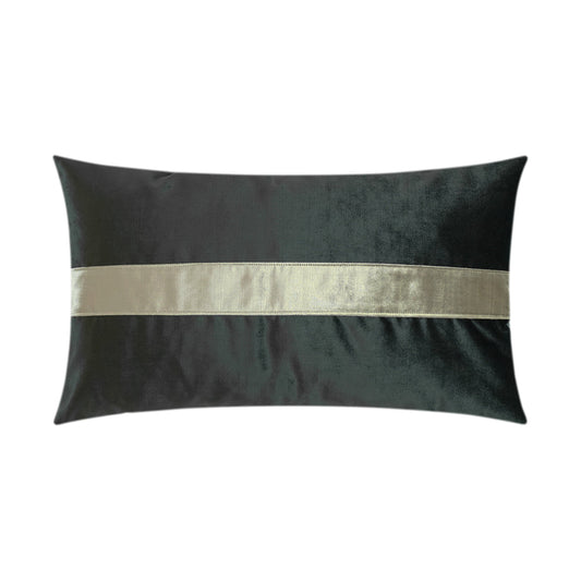 D.V. Kap Iridescence Band Lumbar Graphite Grey Throw Pillow