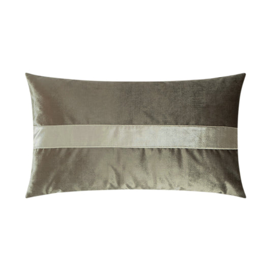 D.V. Kap Iridescence Band Lumbar Latte Grey Throw Pillow Insert
