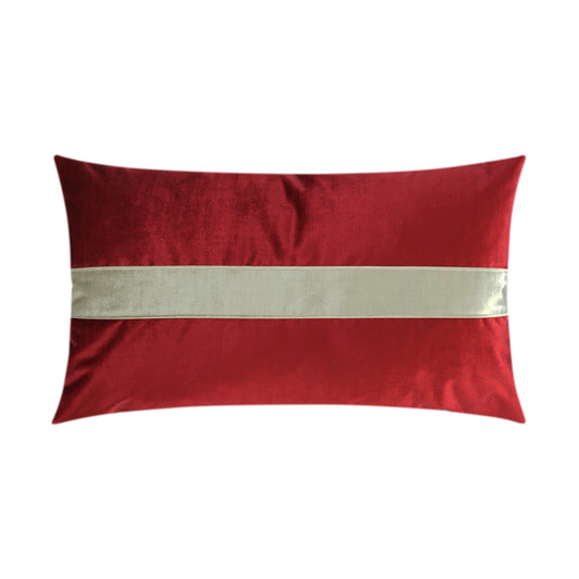 D.V. Kap Iridescence Band Lumbar Ruby Red Throw Pillow Insert