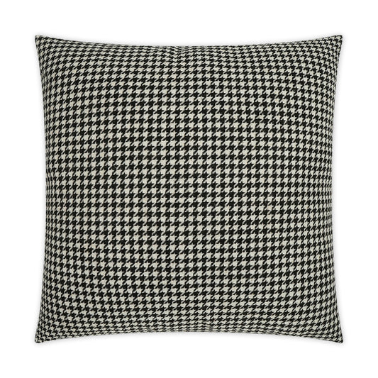 D.V. Kap Houndstooth Black Throw Pillow With Insert