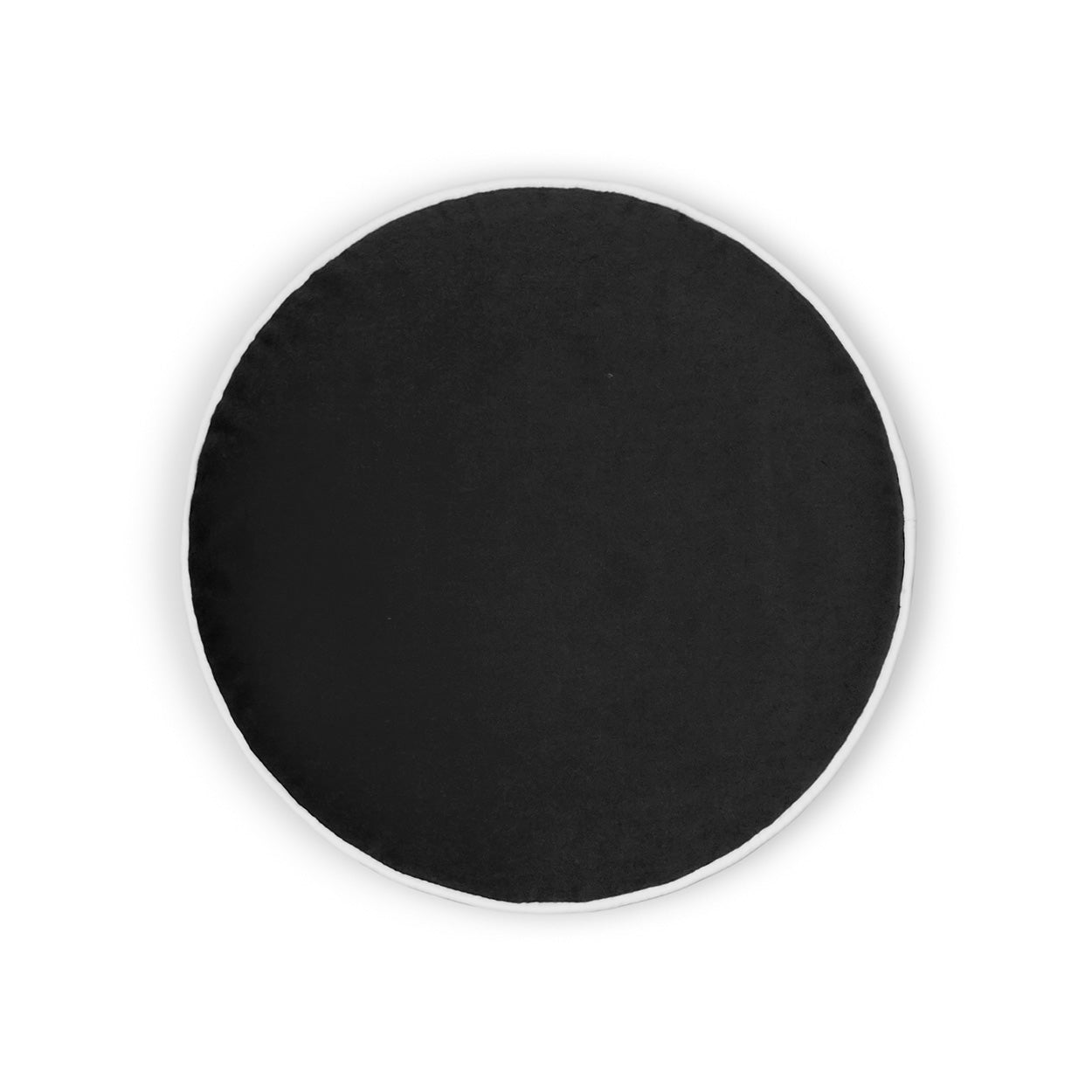 Posh Circle Charcoal Black Throw Pillow With Insert