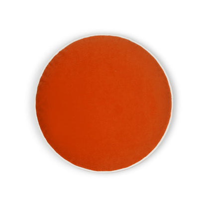 Posh Circle Orange Throw Pillow With Insert