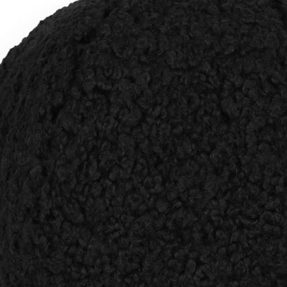 Poodle Ball Jet Black Throw Pillow With Insert