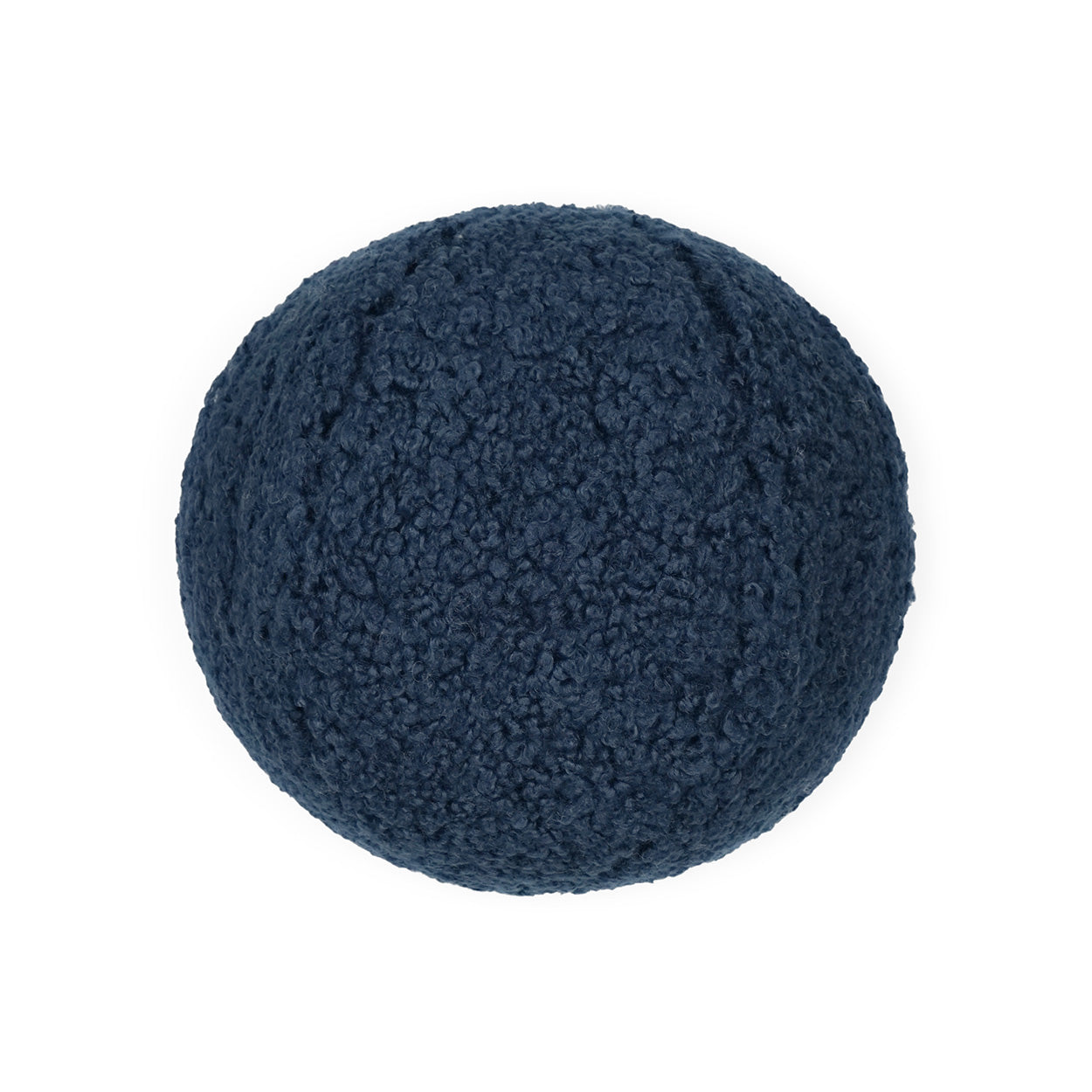 Poodle Ball Navy Blue Throw Pillow With Insert