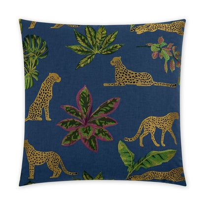 Verdant Lagoon Blue Throw Pillow With Insert