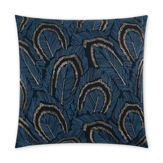 D.V. Kap Plumage Blue Throw Pillow With Insert