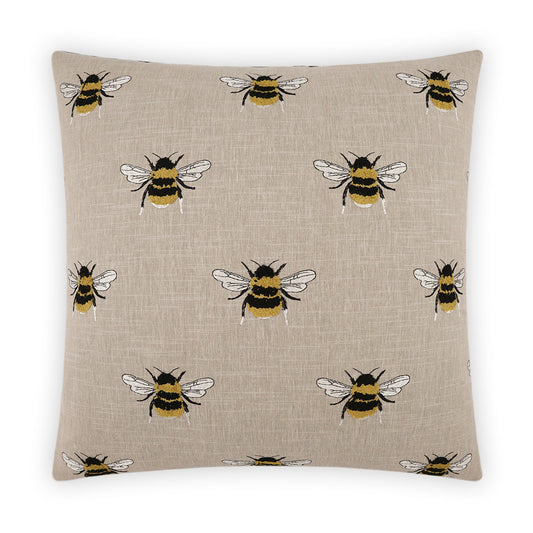 D.V. Kap Busy Bee Linen Brown Throw Pillow With Insert