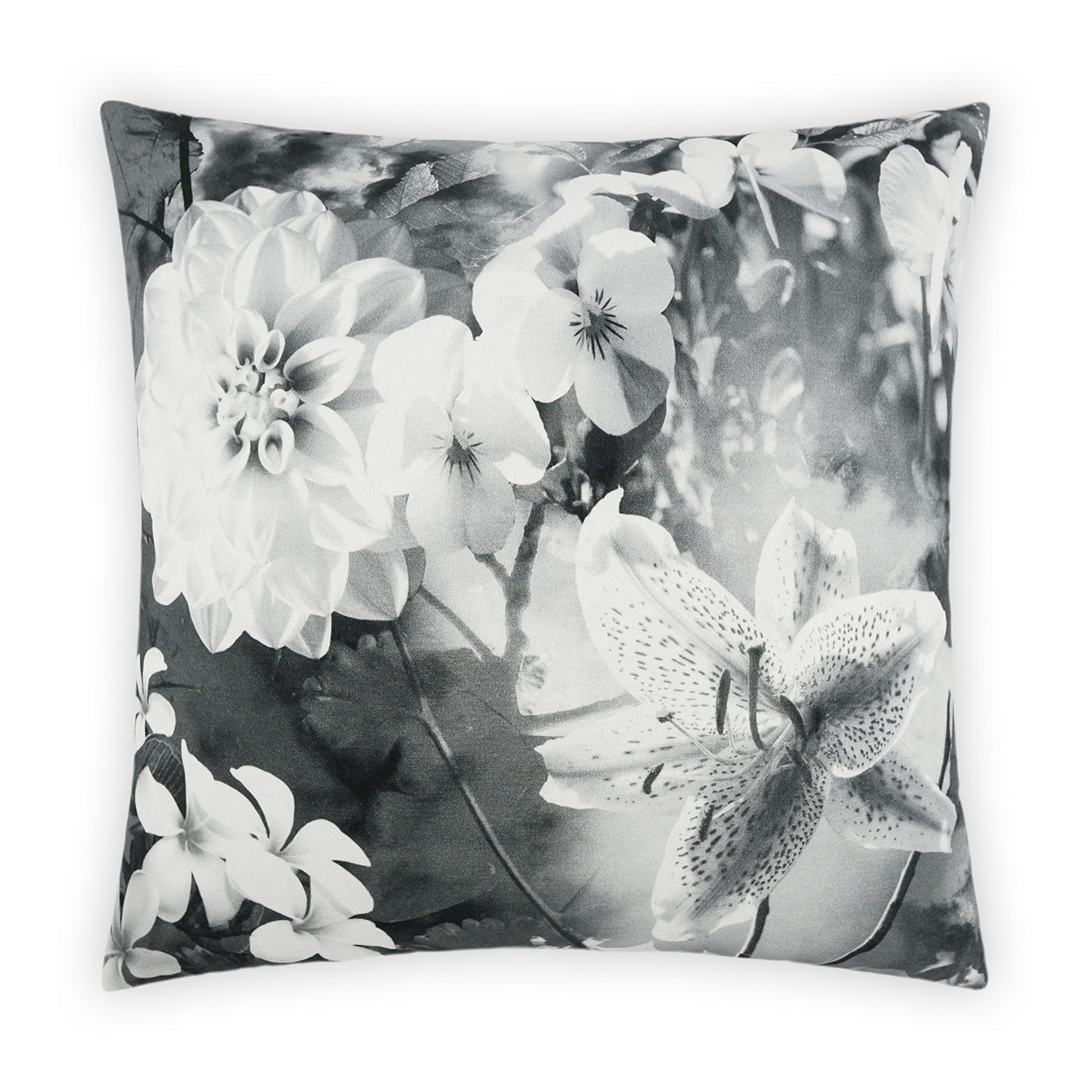 Superbloom Grey Throw Pillow With Insert