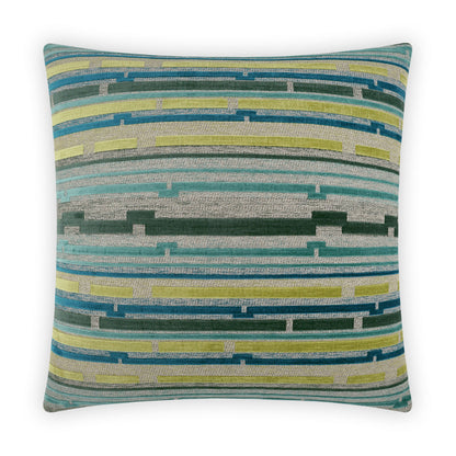 Punctuate Ocean Green Throw Pillow With Insert