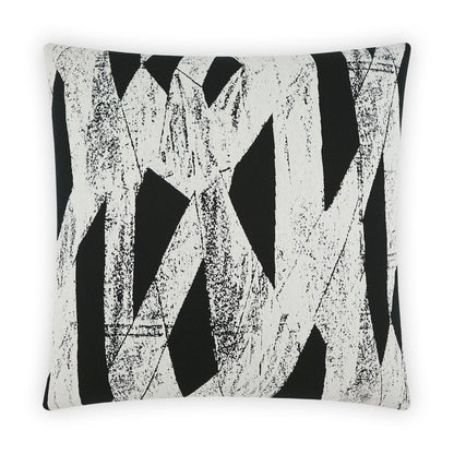 Ozone Ebony Black Throw Pillow With Insert