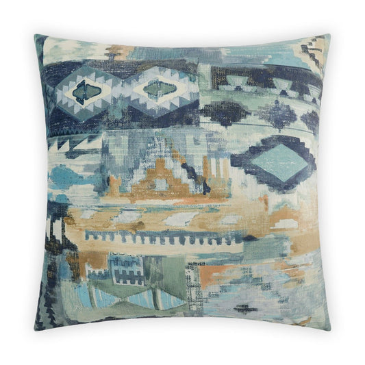 D.V. Kap Tiuatan Blue Throw Pillow With Insert