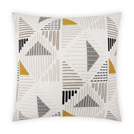 D.V. Kap Geoscape White Throw Pillow With Insert
