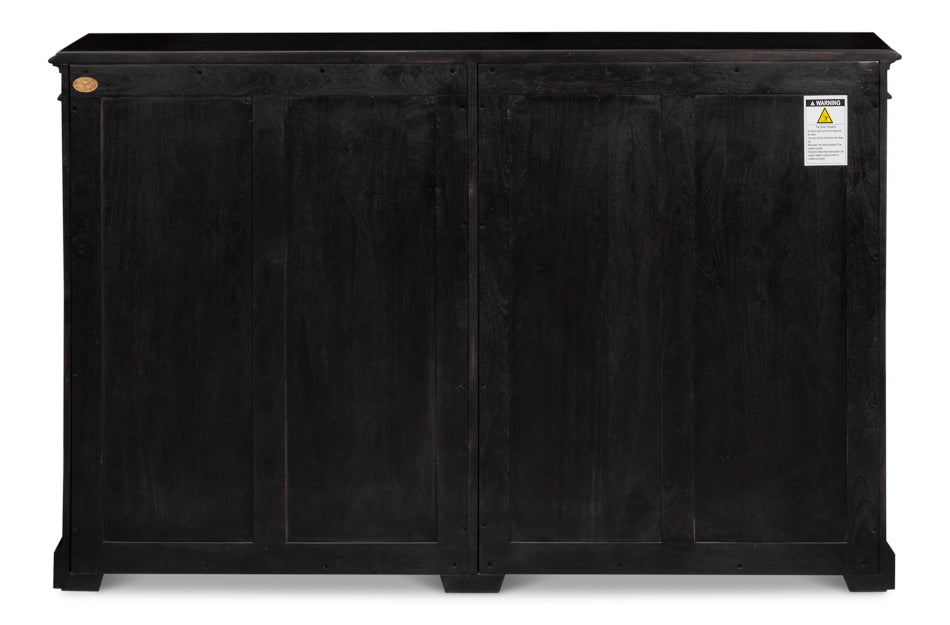 Morgan Library Case Slim Glass Doors Low Sideboard