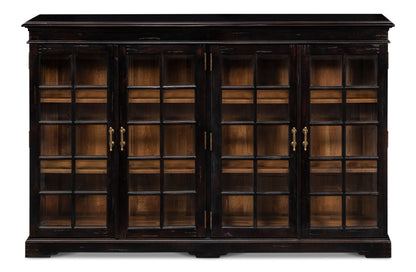 Morgan Library Case Slim Glass Doors Low Sideboard