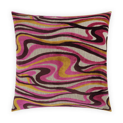 Sway Fuchsia Multi Color Throw Pillow With Insert