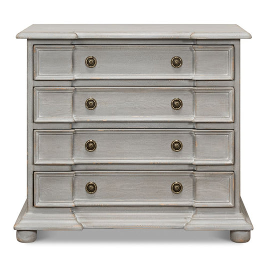 Markey Commode 4 Drawers Chest Grey