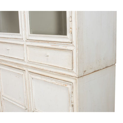 Simplicity Bookcase Curio With Glass Doors and Drawers