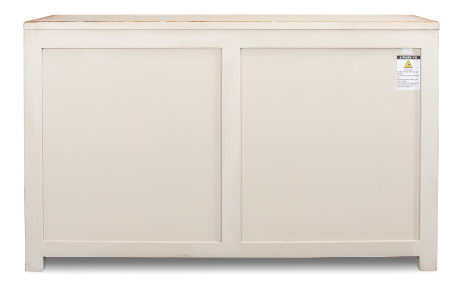 Wall Sideboard With Four Doors Antiqued White