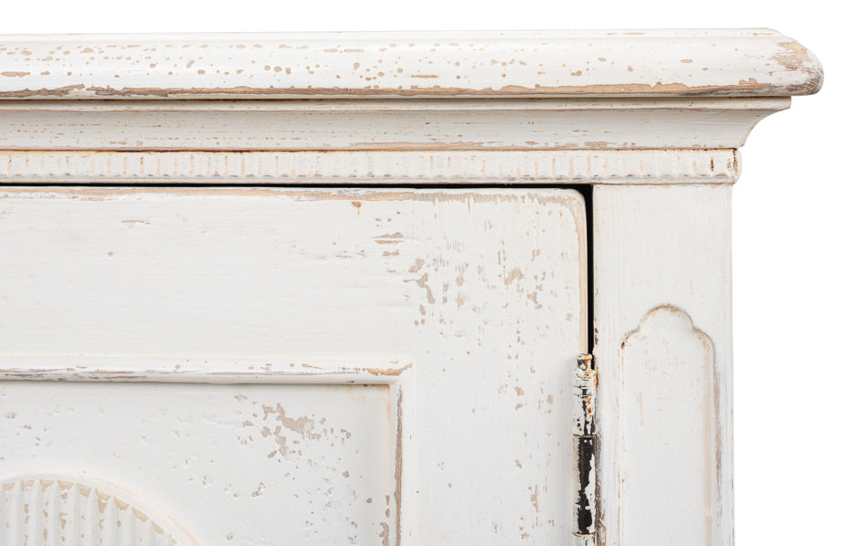 Whitewash Ribbon Sideboard For Living Room