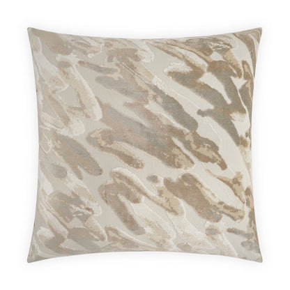 Spoken Shimmer Brown Throw Pillow With Insert