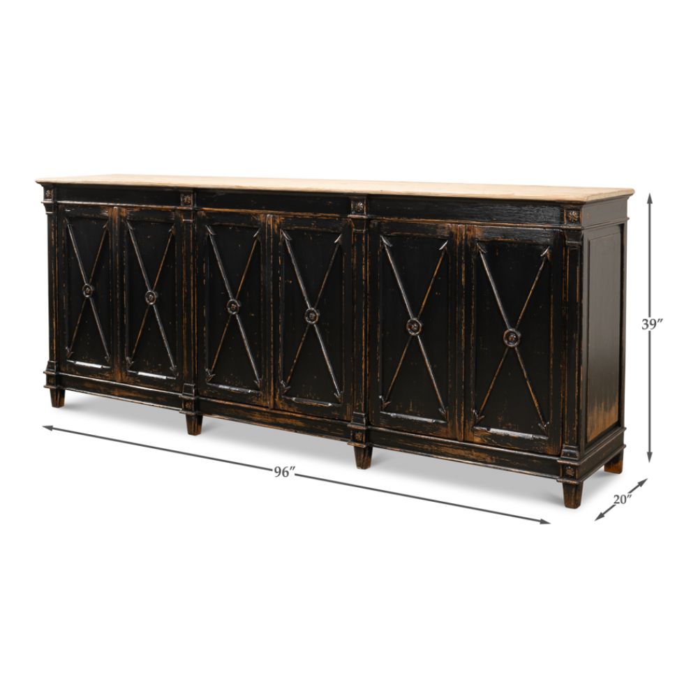 Marksman Extra Wide Sideboard Antique Ebony