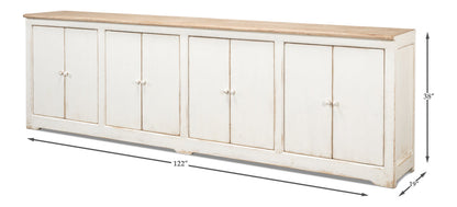 Eight Is Enough Extra Wide Sideboard Whitewash