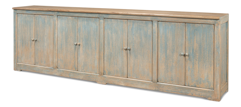 Eight Is Enough Extra Wide Sideboard Antique Blue