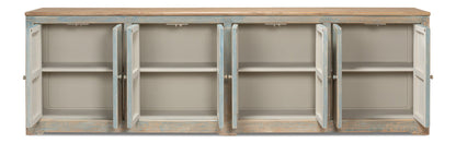 Eight Is Enough Extra Wide Sideboard Antique Blue