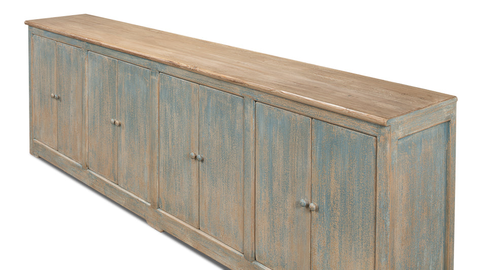 Eight Is Enough Extra Wide Sideboard Antique Blue