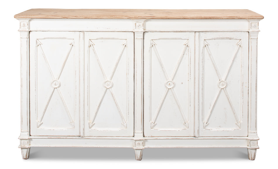 Marksman Sideboard Whitewash Finish