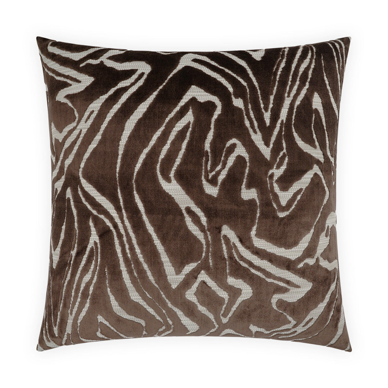 Zuniga Chocolate Brown Throw Pillow With Insert