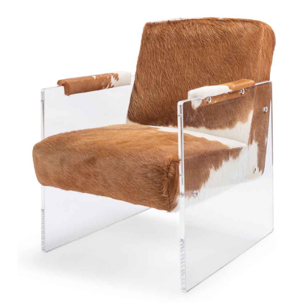 Holloway Armchair Unique Cowhide Accent Chair