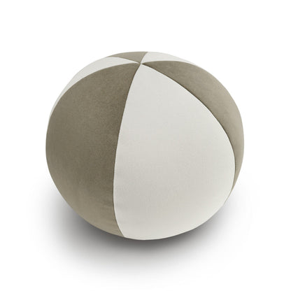 Posh Ball II Stone Grey Throw Pillow With Insert