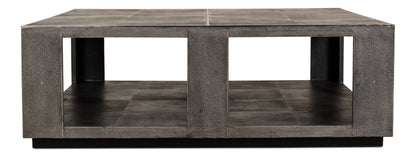 Partners Shagreen Leather Square Coffee Table