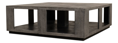 Partners Shagreen Leather Square Coffee Table