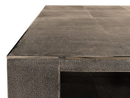 Partners Shagreen Leather Square Coffee Table