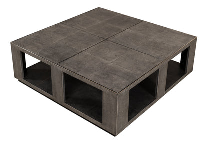 Partners Shagreen Leather Square Coffee Table