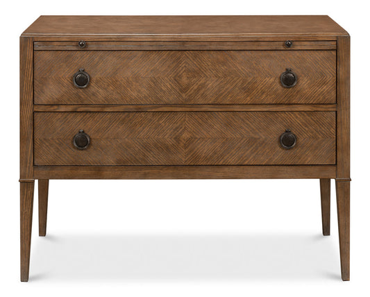 Ladlow Chest Two Drawers Light Mink Finish