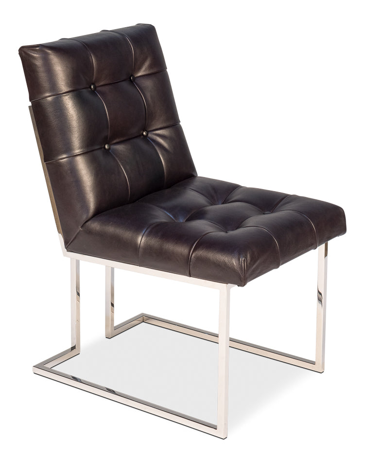 Hubbard Iron & Leather Accent Chair