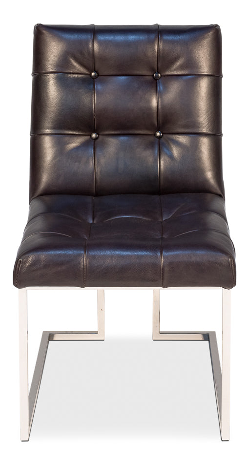 Hubbard Iron & Leather Accent Chair